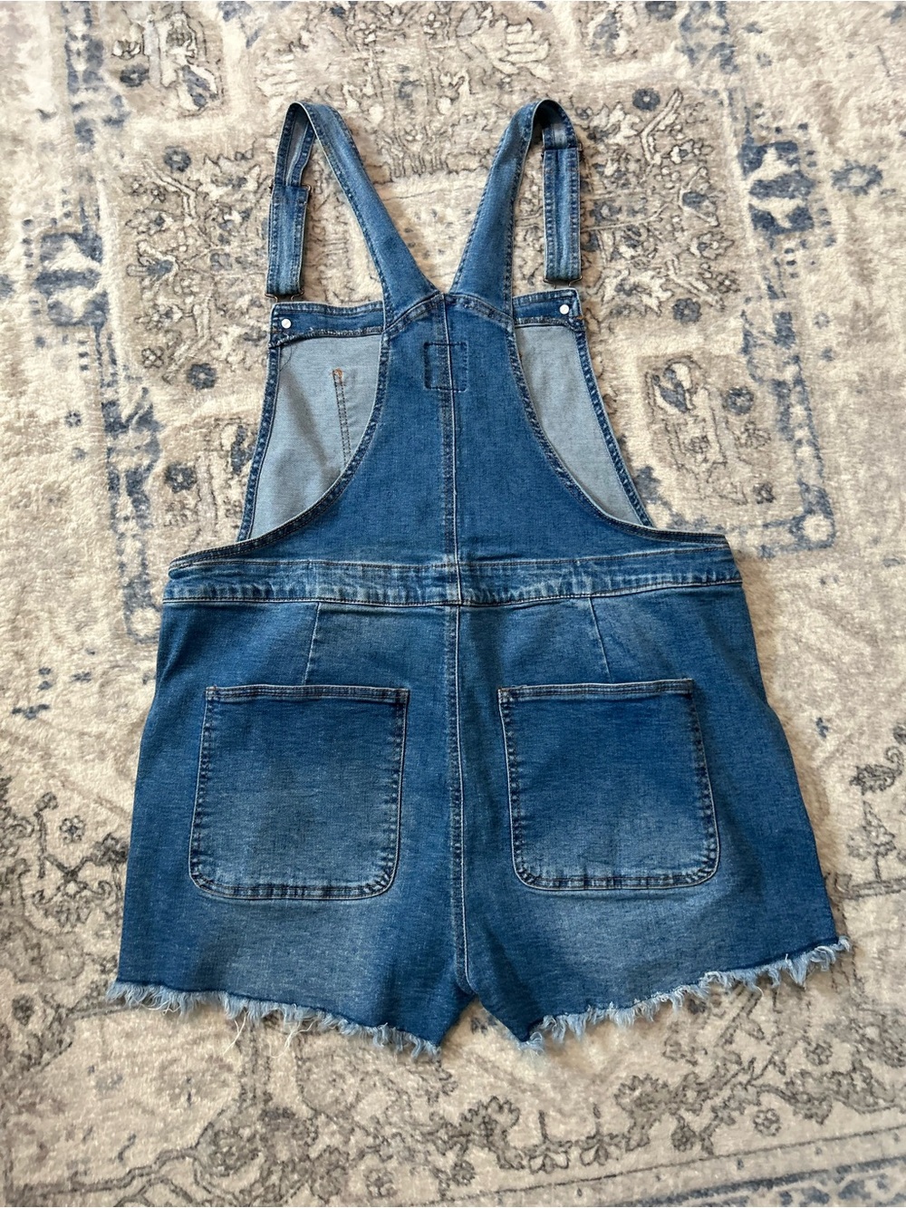No Boundaries Denim Short Overalls - Picture 6 of 9